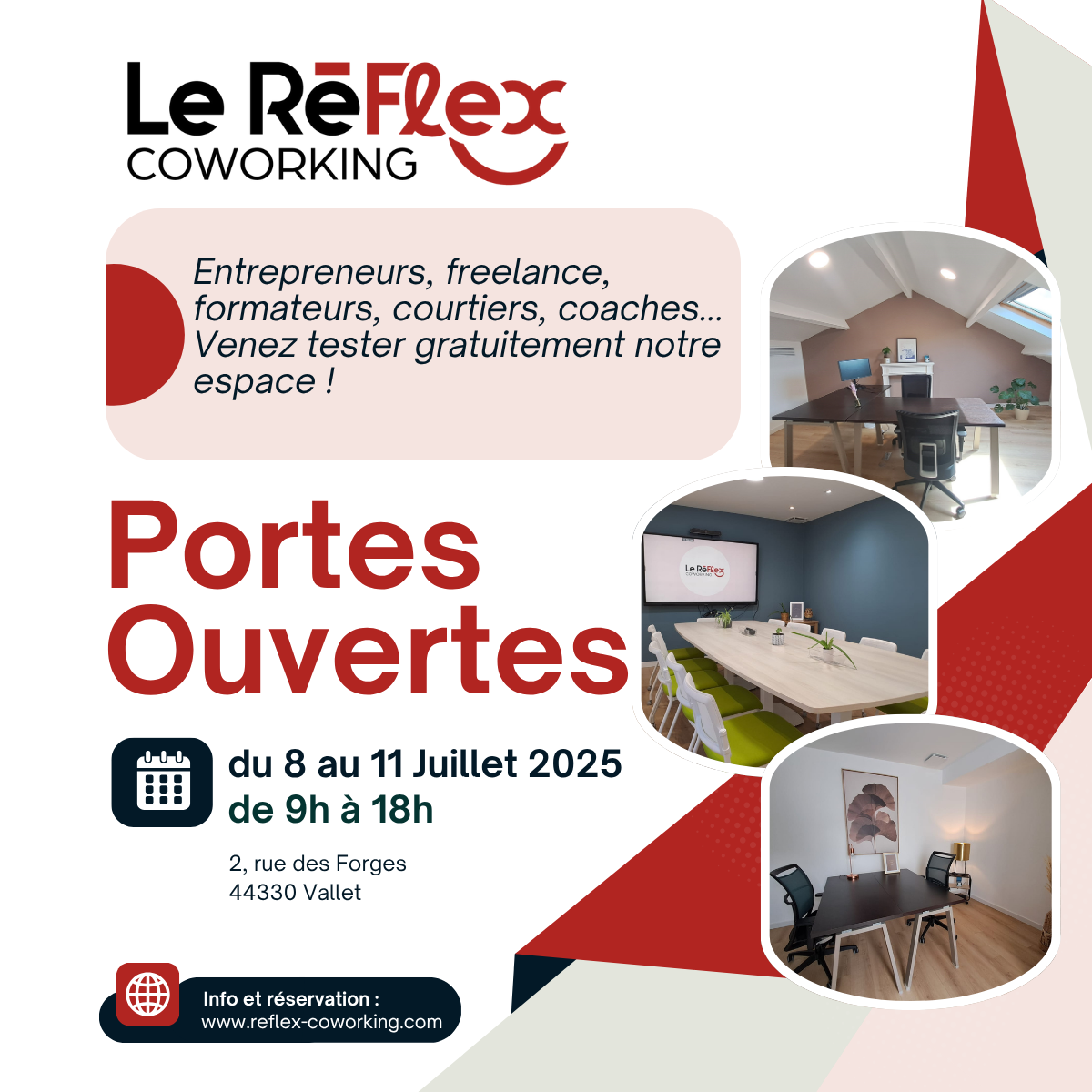 Portes ouvertes Réflex Coworking juillet 2025 Vallet